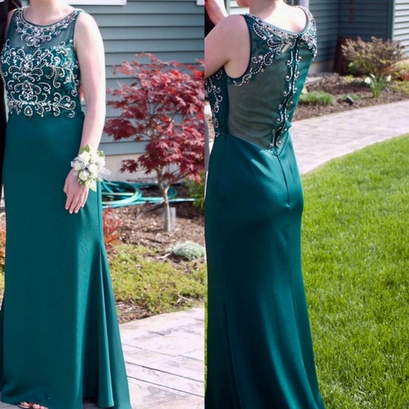 Bicici & Coty | Dresses | Bicici Coty Dark Green Prom Dress | Poshmark